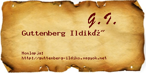 Guttenberg Ildikó névjegykártya
